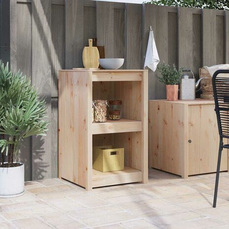 Keukenkast met plank Bruin 55 x 55 x 92 cm Massief grenenhout 1