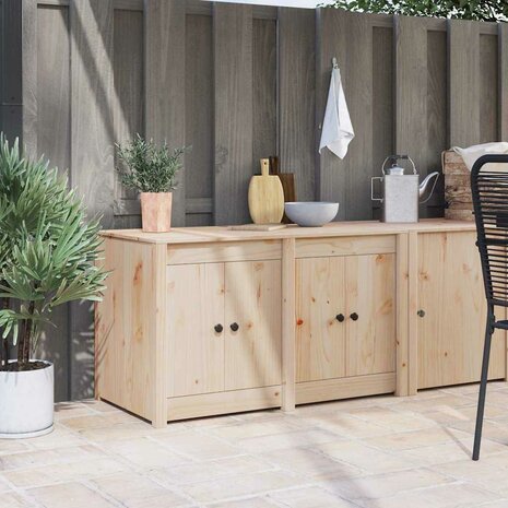 Keukenkast met plank Bruin 106 x 55 x 64 cm Massief grenenhout 1