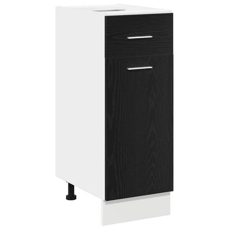 Lade onderkast Zwart eiken 30 x 46 x 81.5 cm Bewerkt hout 2