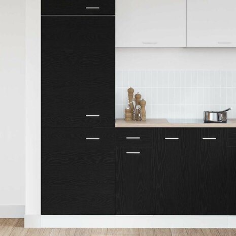 Lade onderkast Zwart eiken 30 x 46 x 81.5 cm Bewerkt hout 4