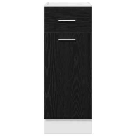 Lade onderkast Zwart eiken 30 x 46 x 81.5 cm Bewerkt hout 7