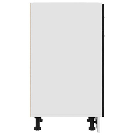 Lade onderkast Zwart eiken 30 x 46 x 81.5 cm Bewerkt hout 8