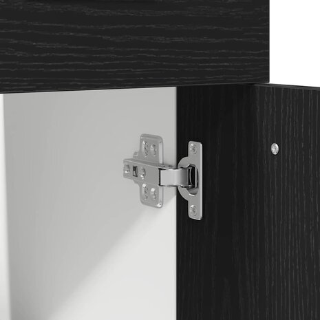 Lade onderkast Zwart eiken 30 x 46 x 81.5 cm Bewerkt hout 9