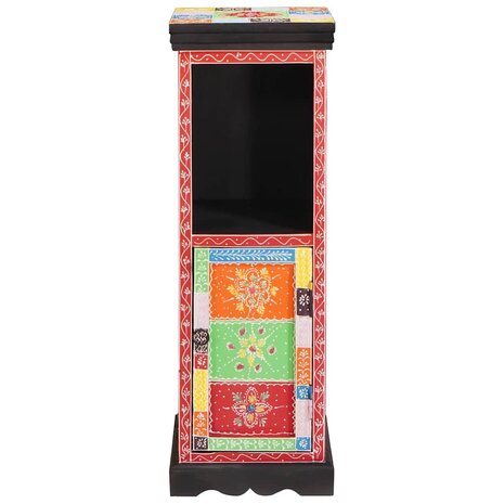 Ladekast met plank Multikleur 30 x 30 x 90 cm Massief mangohout 2