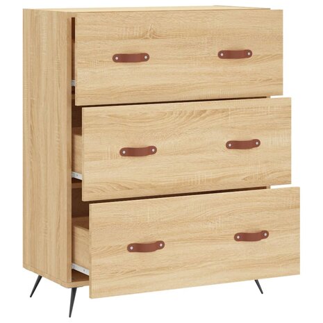 Ladekast 69,5x34x90 cm bewerkt hout sonoma eikenkleurig 6
