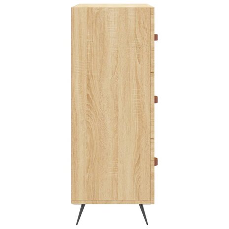 Ladekast 69,5x34x90 cm bewerkt hout sonoma eikenkleurig 7