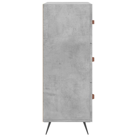Ladekast 69,5x34x90 cm bewerkt hout betongrijs 7