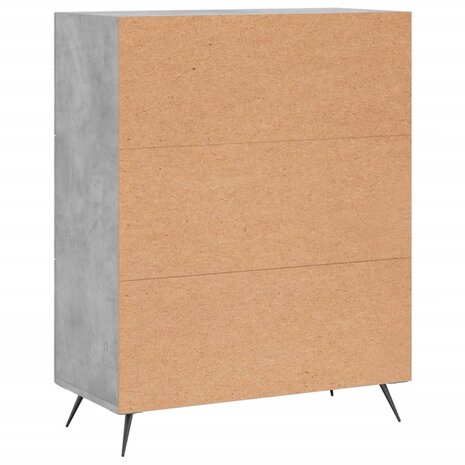 Ladekast 69,5x34x90 cm bewerkt hout betongrijs 8