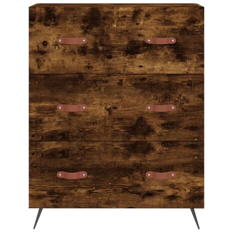 Ladekast 69,5x34x90 cm bewerkt hout gerookt eikenkleurig 5