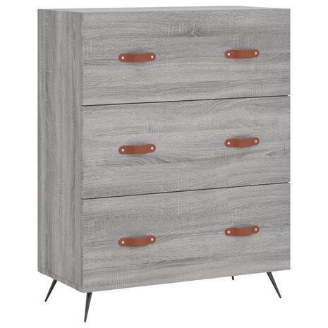 Ladekast 69,5x34x90 cm bewerkt hout grijs sonoma 2