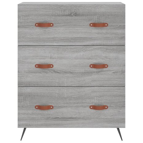 Ladekast 69,5x34x90 cm bewerkt hout grijs sonoma 5