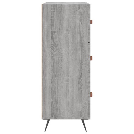 Ladekast 69,5x34x90 cm bewerkt hout grijs sonoma 7