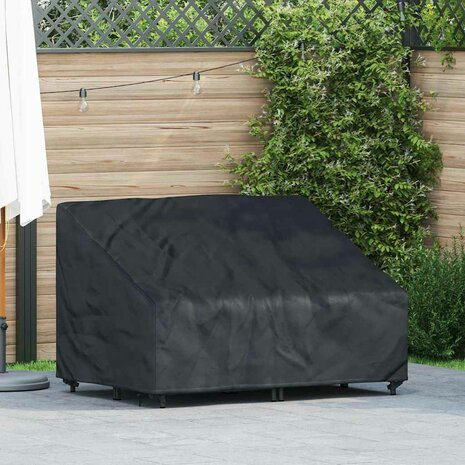 Tuinbankhoes Zwart 130 x 95 x 40 / 80 cm 420D stof 1