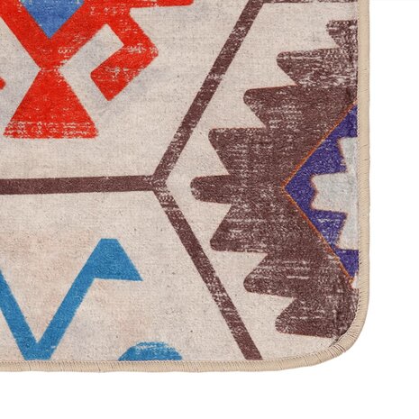 Vloerkleed wasbaar anti-slip 120x180 cm meerkleurig 3