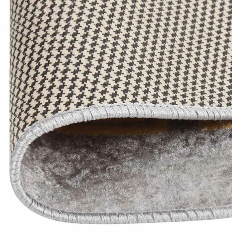 Vloerkleed wasbaar anti-slip ø120 cm grijs 3