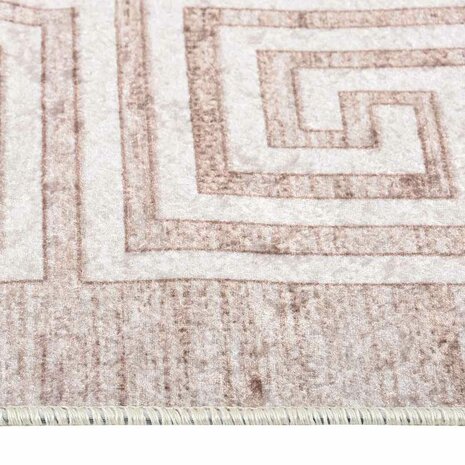Vloerkleed wasbaar anti-slip 80x150 cm beige 3