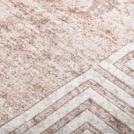 Vloerkleed wasbaar anti-slip 80x150 cm beige 4