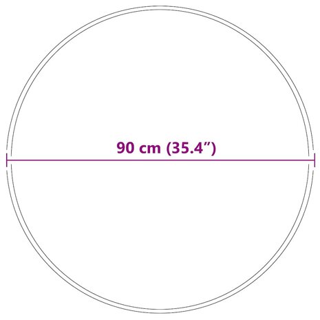 Tapijt Crème 90 x 90 cm Polypropyleen 8