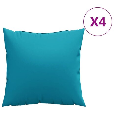 Bankkussens 4 stuks Blauw 40x40 cm Stof 2