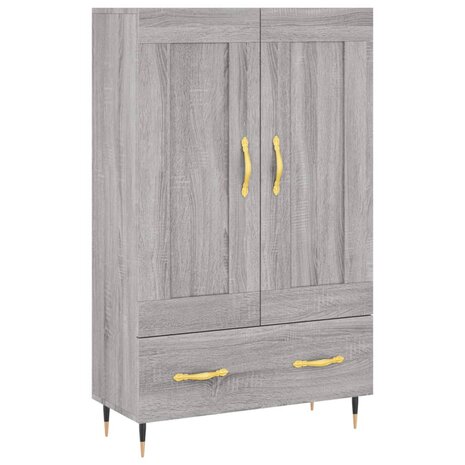 Hoge kast 69,5x31x115 cm bewerkt hout grijs sonoma eikenkleurig 2