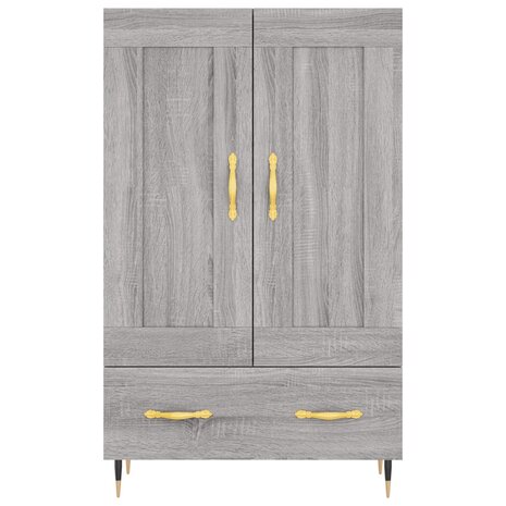 Hoge kast 69,5x31x115 cm bewerkt hout grijs sonoma eikenkleurig 5