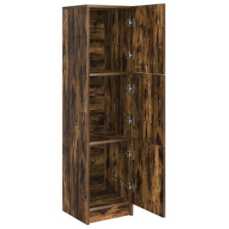 Hoge Kast Gerookt eiken 31.5 x 32 x 124 cm Bewerkt hout 4