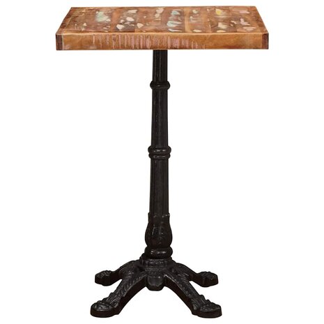 Bistrotafel Bruin 50 x 50 x 76 cm massief gerecycled hout 4