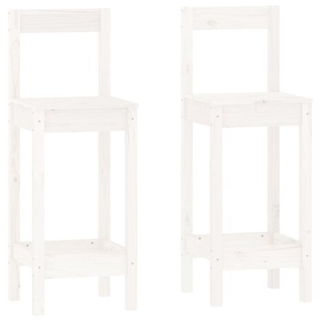 3-delige Barset massief grenenhout wit 5