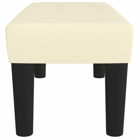 Bankje 70x30x30 cm kunstleer crèmekleurig 4