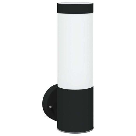 Buitenwandlampen 2 pcs Zwart 12 x 7.5 x 27 cm Roestvrij staal 3