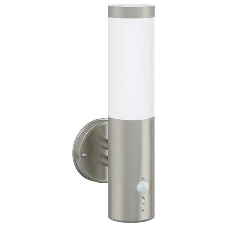 Buitenwandlampen 2 pcs Zilver 15 x 7.5 x 33 cm Roestvrij staal 3