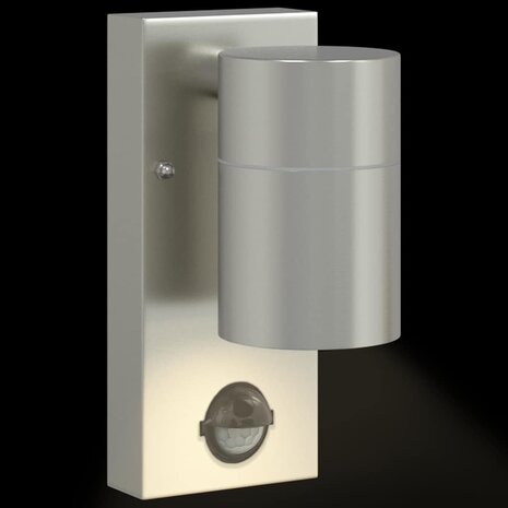 Buiten Wandlamp Zilver 6.5 x 10.5 x 16 cm Roestvrij staal 9