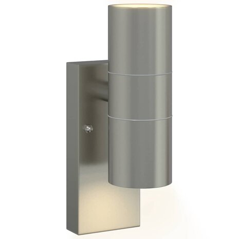 Buitenwandlampen 2 pcs Zilver 7 x 10 x 22 cm Roestvrij staal 9