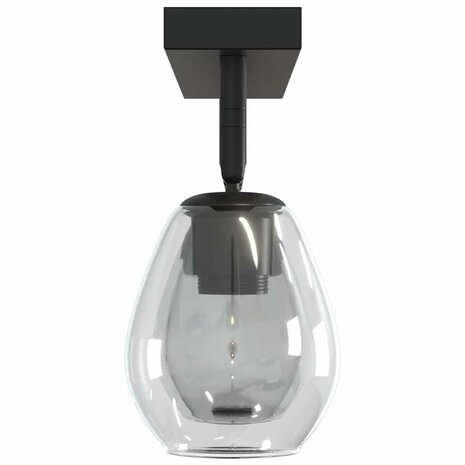 Plafondlamp met verstelbare glazen lampenkap E27 antraciet 4