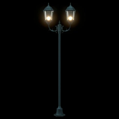 Tuin Lantaarnpaal Donkergroen Aluminium en Glas 6