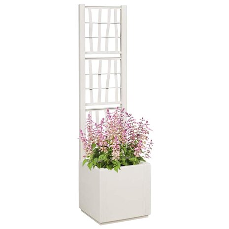 Tuin Bloempot Wit 36 x 36 x 140 cm Polypropyleen 2
