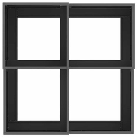 Tuin Bloempot Zwart 80 x 80 x 48 cm Staal 8