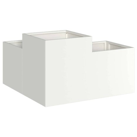 Tuin Bloempot Wit 80 x 80 x 48 cm Staal 5