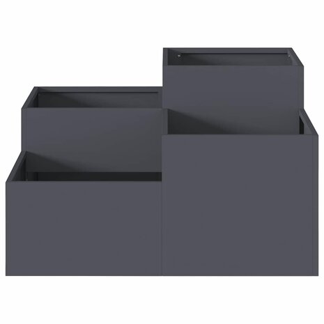 Tuin Bloempot Antraciet 80 x 80 x 48 cm Staal 6