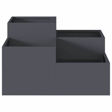 Tuin Bloempot Antraciet 80 x 80 x 48 cm Staal 7