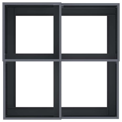 Tuin Bloempot Antraciet 80 x 80 x 48 cm Staal 8