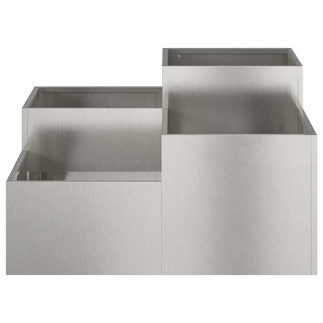 Tuin Bloempot Zilver 80 x 80 x 48 cm Roestvrij staal 6