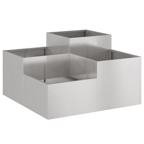 Tuin Bloempot Roestig 80 x 80 x 48 cm Cortenstaal 2