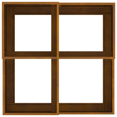 Tuin Bloempot Roestig 80 x 80 x 48 cm Cortenstaal 8