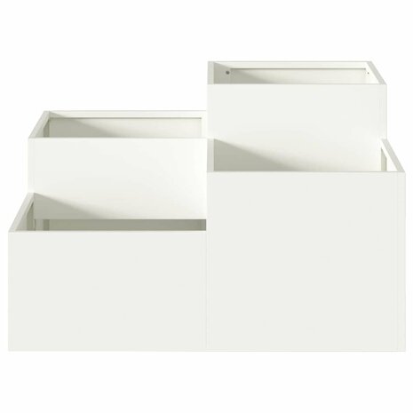 Tuin Bloempot Wit 100 x 100 x 48 cm Staal 6