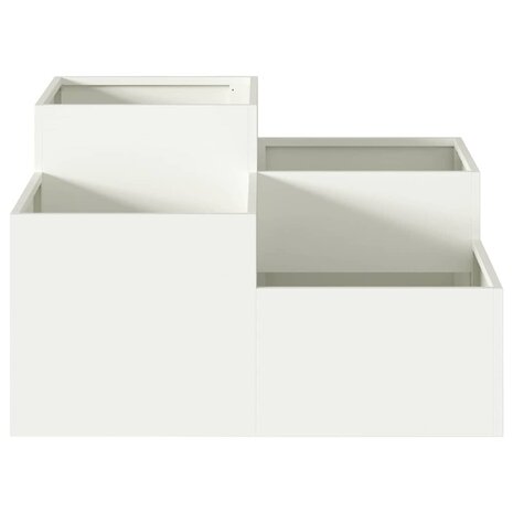 Tuin Bloempot Wit 100 x 100 x 48 cm Staal 7