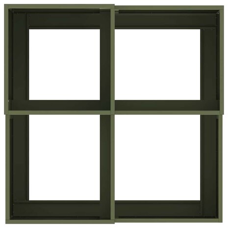 Tuin Bloempot Olijfgroen 100 x 100 x 48 cm Staal 8