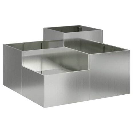 Tuin Bloempot Zilver 100 x 100 x 48 cm Gegalvaniseerd staal 2
