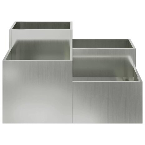 Tuin Bloempot Zilver 100 x 100 x 48 cm Gegalvaniseerd staal 7