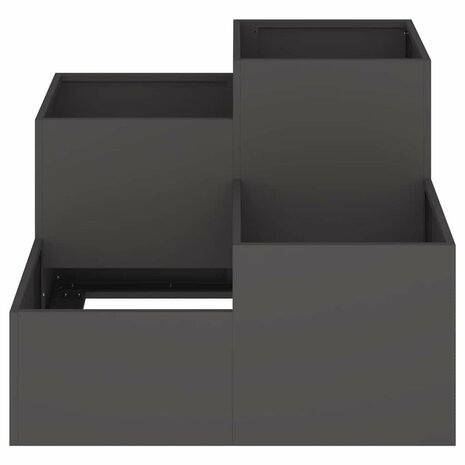 Tuin Bloempot Zwart 80 x 80 x 60 cm Staal 5